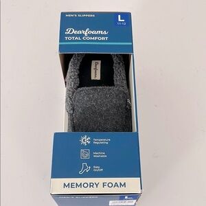 Dearfoams Men's Size L 11-12 Slippers